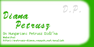 diana petrusz business card